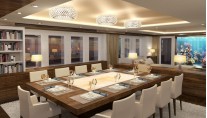 Luxury yacht Nassima Salon-Dining Photo credit VDP Studio